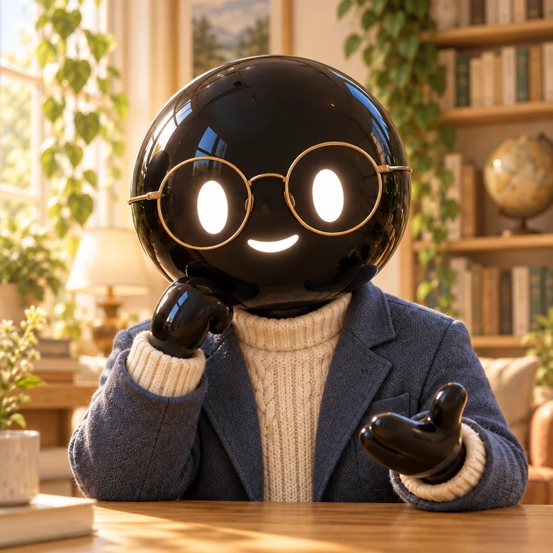 Leo con gafas redondas y americana azul
