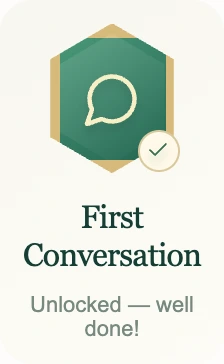 Logro desbloqueado: primera conversación